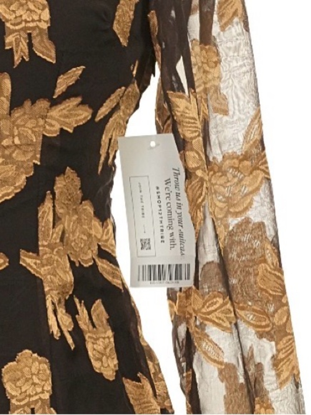 12th Tribe Marissa Gold and Black Floral Mini Dress Size XS - Picture 10 of 10